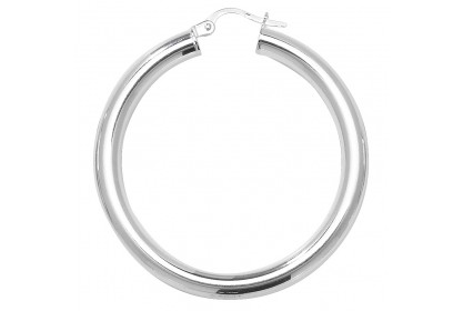 Sterling Silver Hollow Hoop Earrings